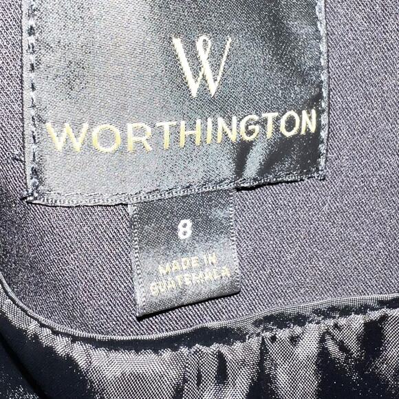 Worthington Rayon Blazer Black Fitted Button Closure Womens Size 8 - Picture 6 of 10